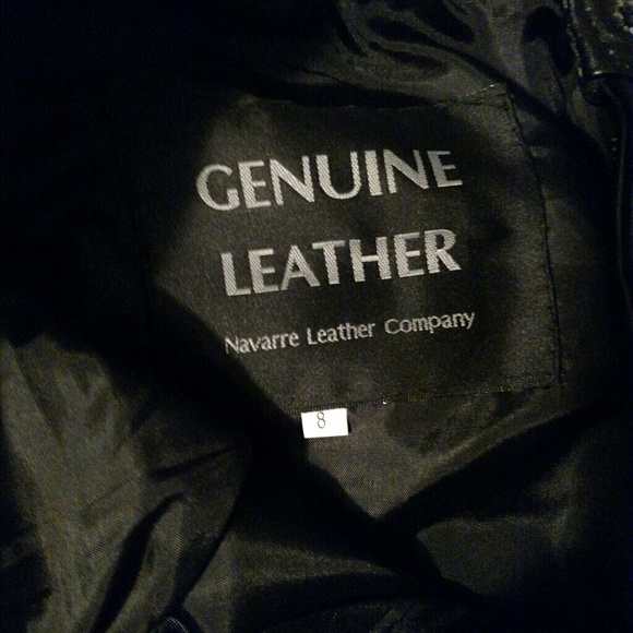 Fully lined black leather pants - Picture 2 of 3